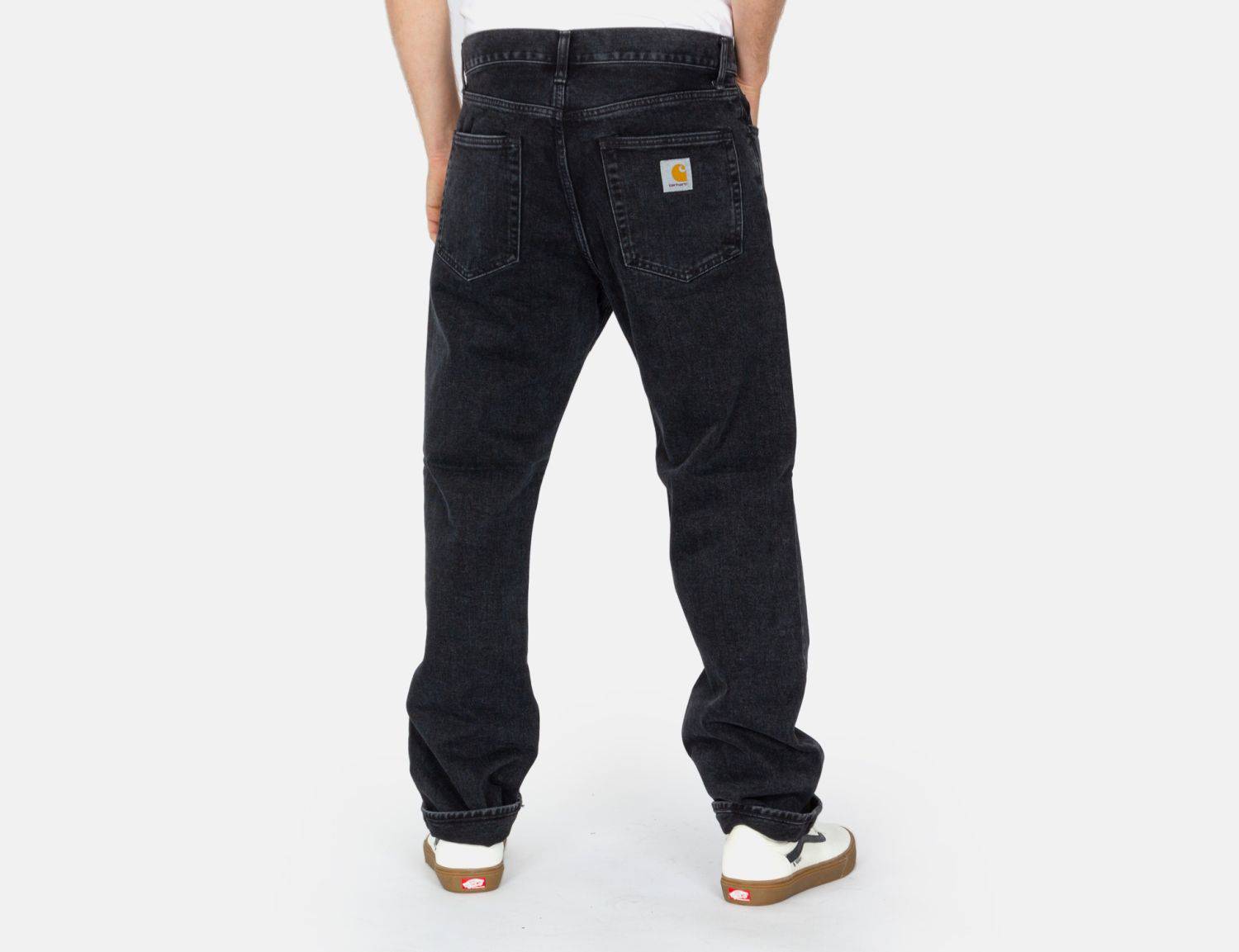 Carhartt WIP Pontiac Pant - Black Stone Washed - Blowout Skateshop