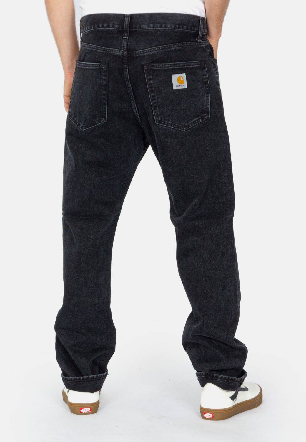 Carhartt WIP Pontiac Pant - Black Stone Washed - Blowout Skateshop