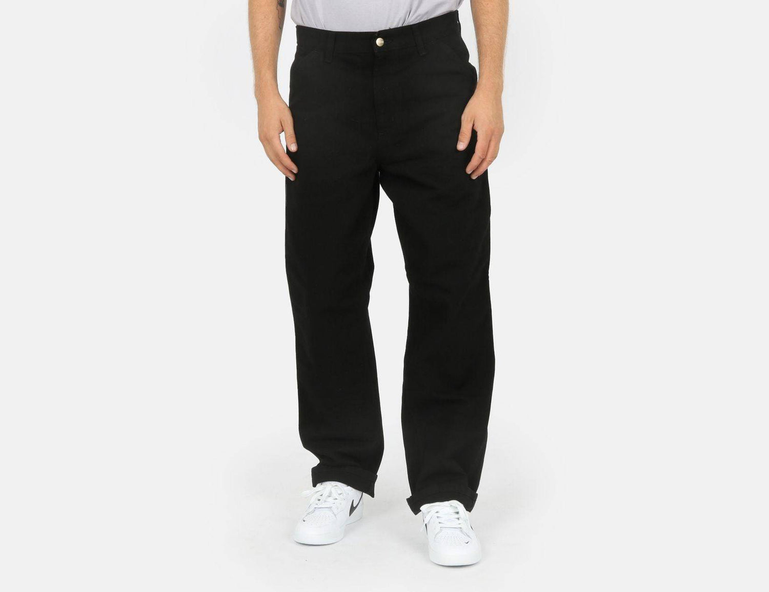 Carhartt WIP Single Knee Pant - Black Rinsed - Blowout Skateshop