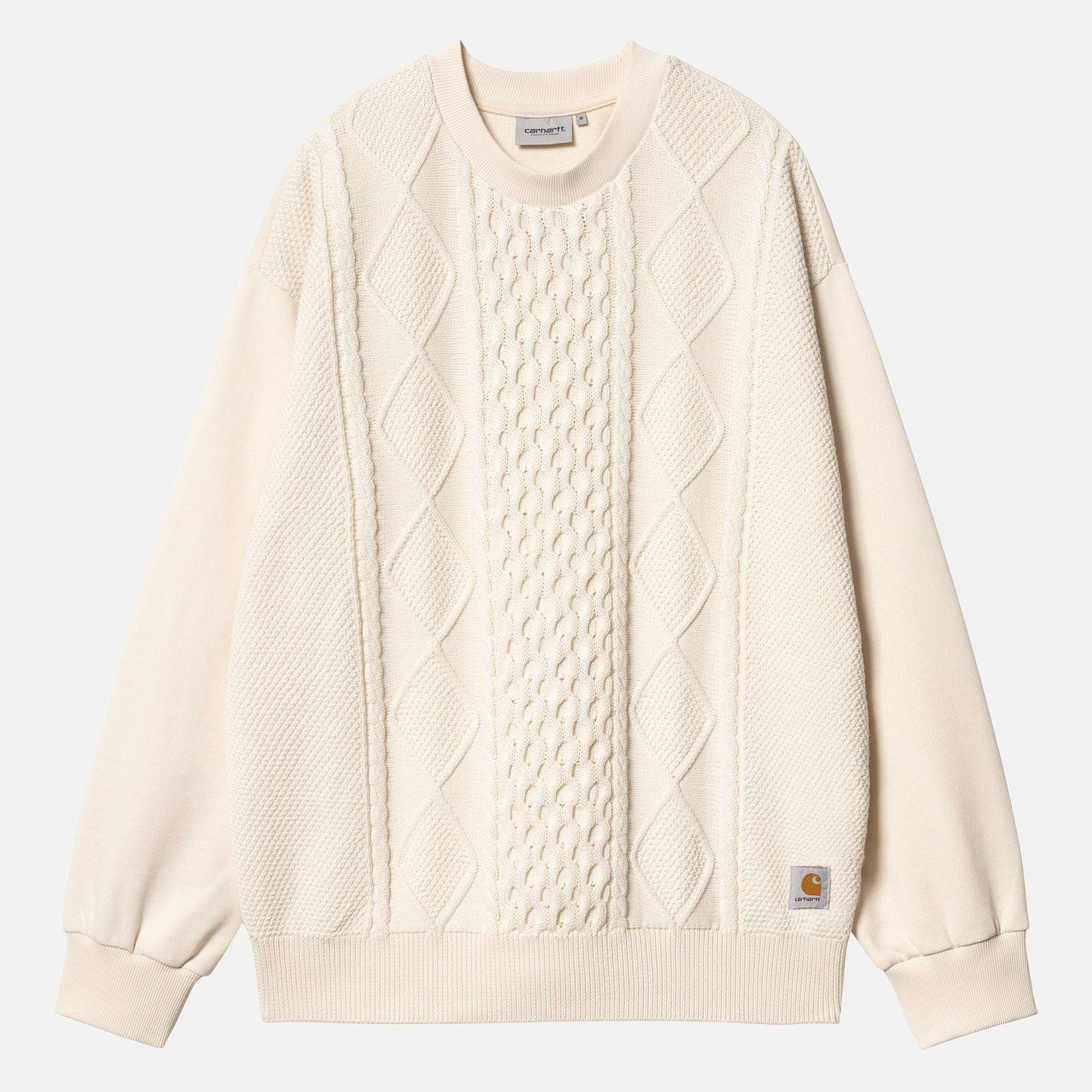 Carhartt WIP Tridon Knit Sweater - Natural - Blowout Skateshop