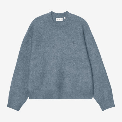 Carhartt WIP W´ Curtis Sweater - Tangled Shady Blue, Vorderansicht