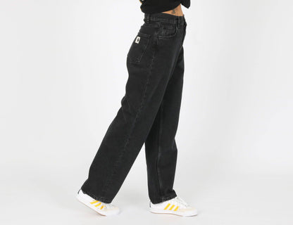 Carhartt WIP Women Brandon Pant - Black stone washed - Blowout Skateshop