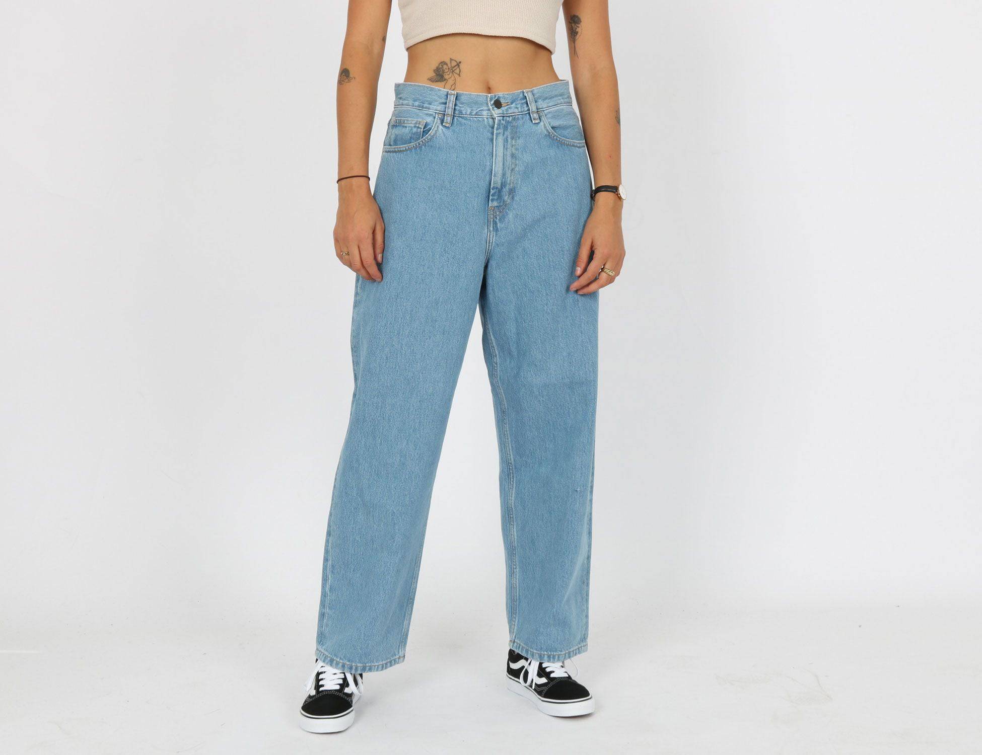 Carhartt WIP Women Brandon Pant - Blue Stone Bleached - Blowout Skateshop