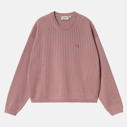 Carhartt WIP Women Norlina Knit Sweater - Dusty Fuchsia - Blowout Skateshop