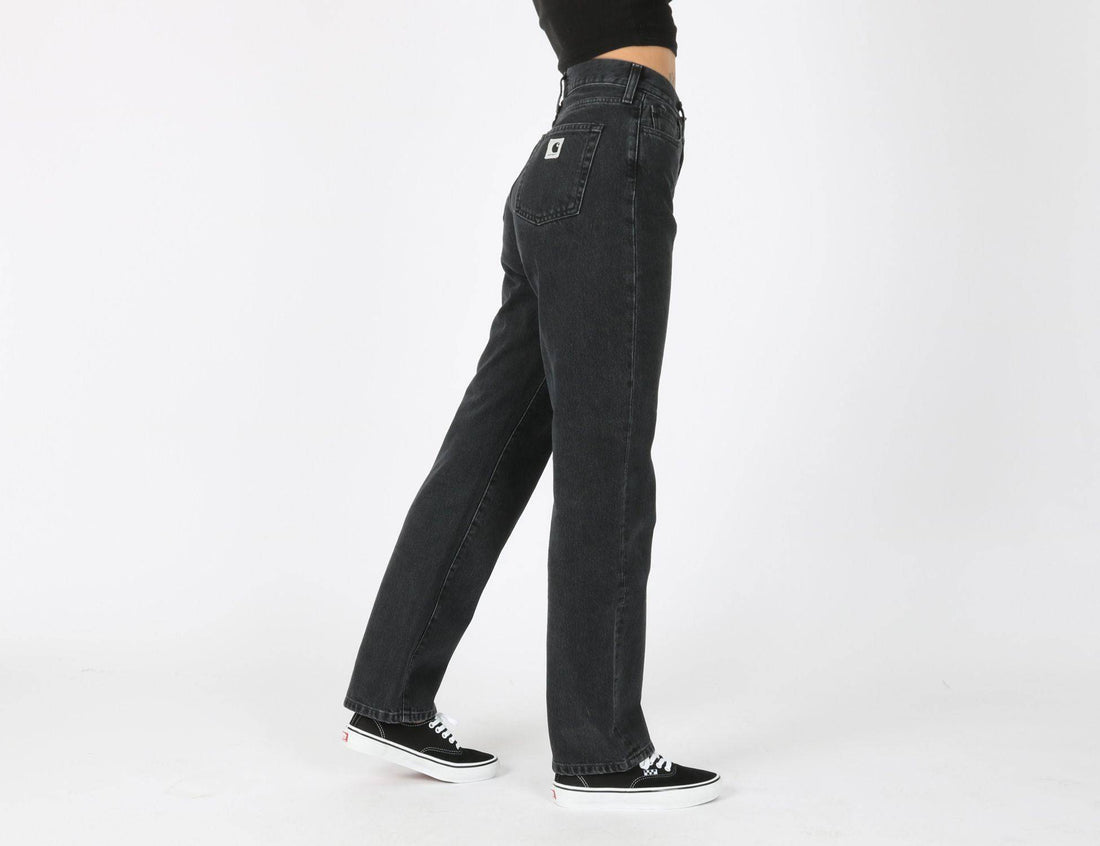 Carhartt WIP Women Noxon Pant - Black Stone Washed - Blowout Skateshop