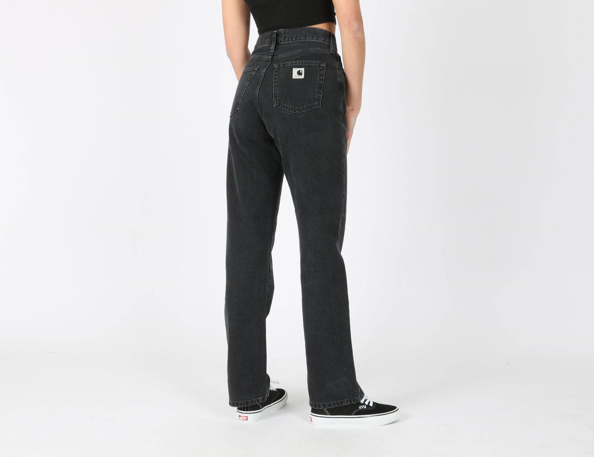 Carhartt WIP Women Noxon Pant - Black Stone Washed - Blowout Skateshop