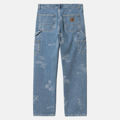 Carhartt WIP Women Stamp Pant - Blue - Blowout Skateshop