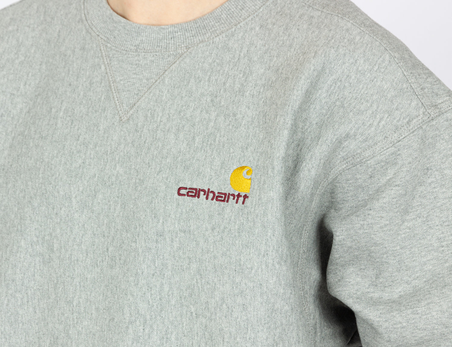 Carhartt WIP American Script Crew Neck - Grey Heather Grau Bild 3
