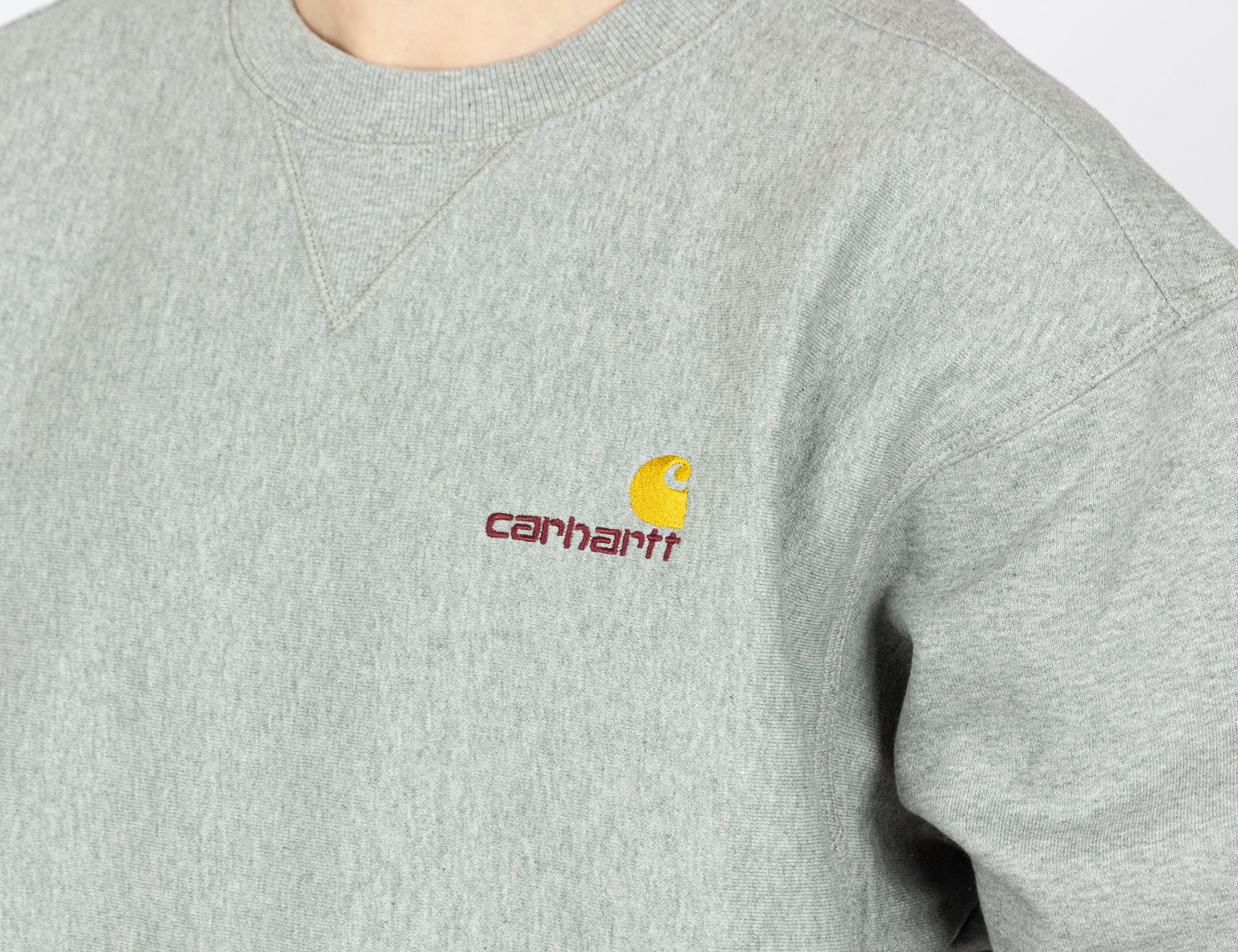 Carhartt WIP American Script Crew Neck - Grey Heather Grau Bild 3
