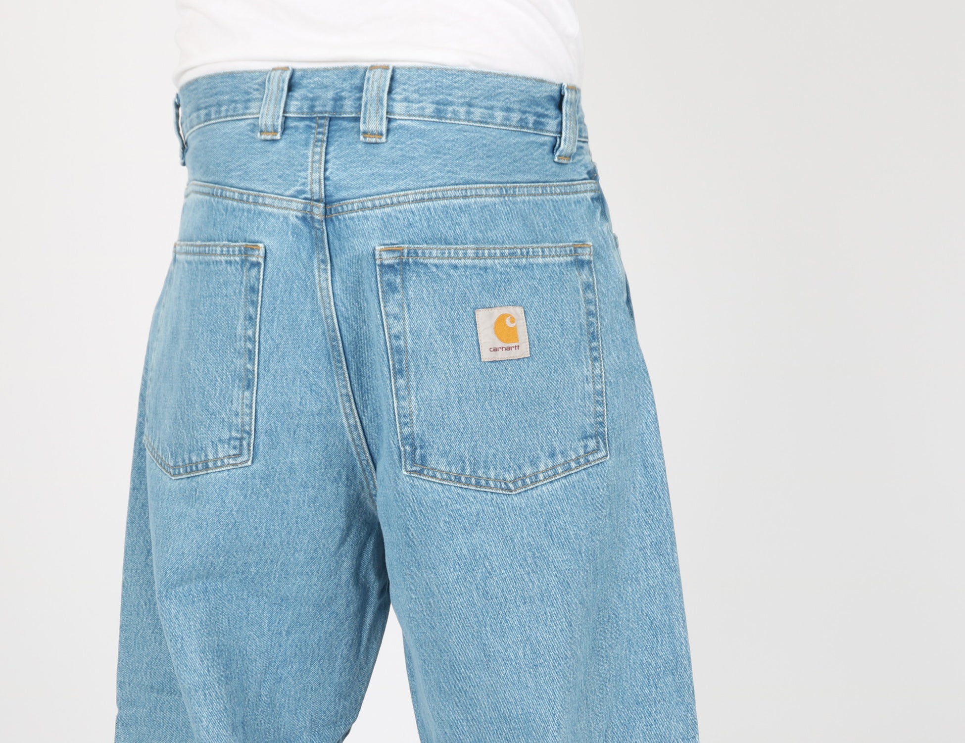 Carhartt WIP Brandon Pant - Blue Stone Bleached Blau Bild 5