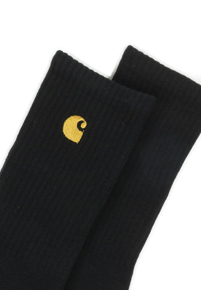 Carhartt WIP Chase Socks - Black / Gold Schwarz Bild 4