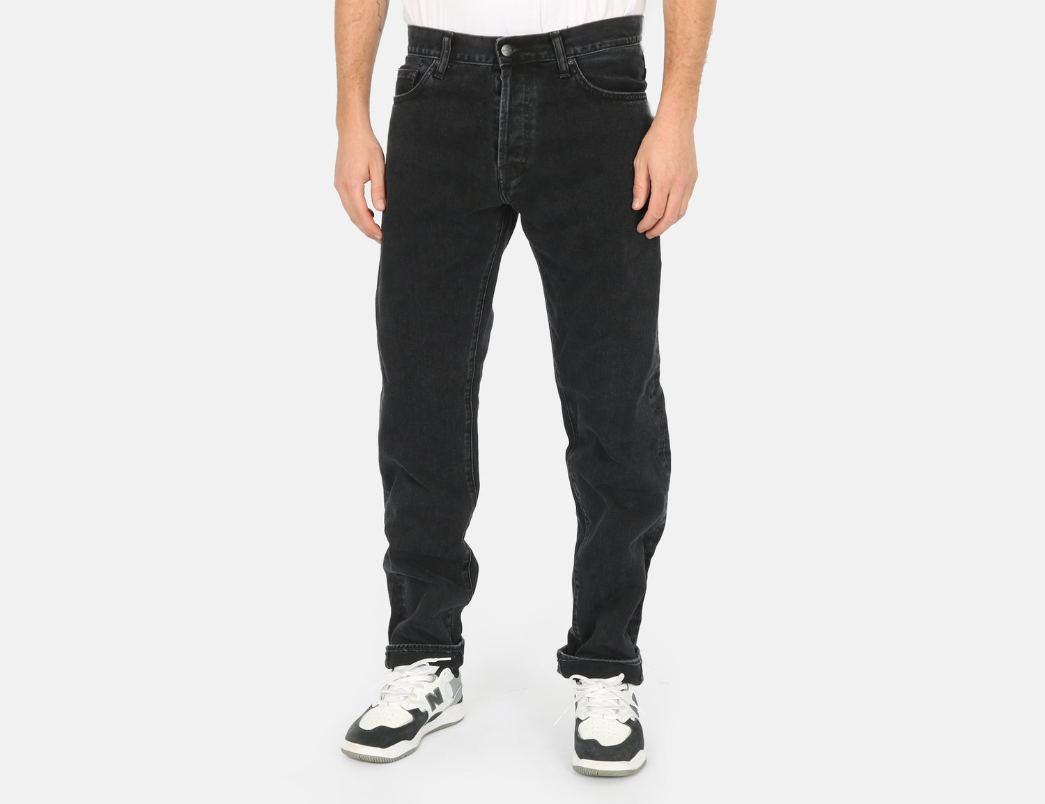 Carhartt WIP Klondike Jeans - Black Stone Washed Schwarz Bild 1
