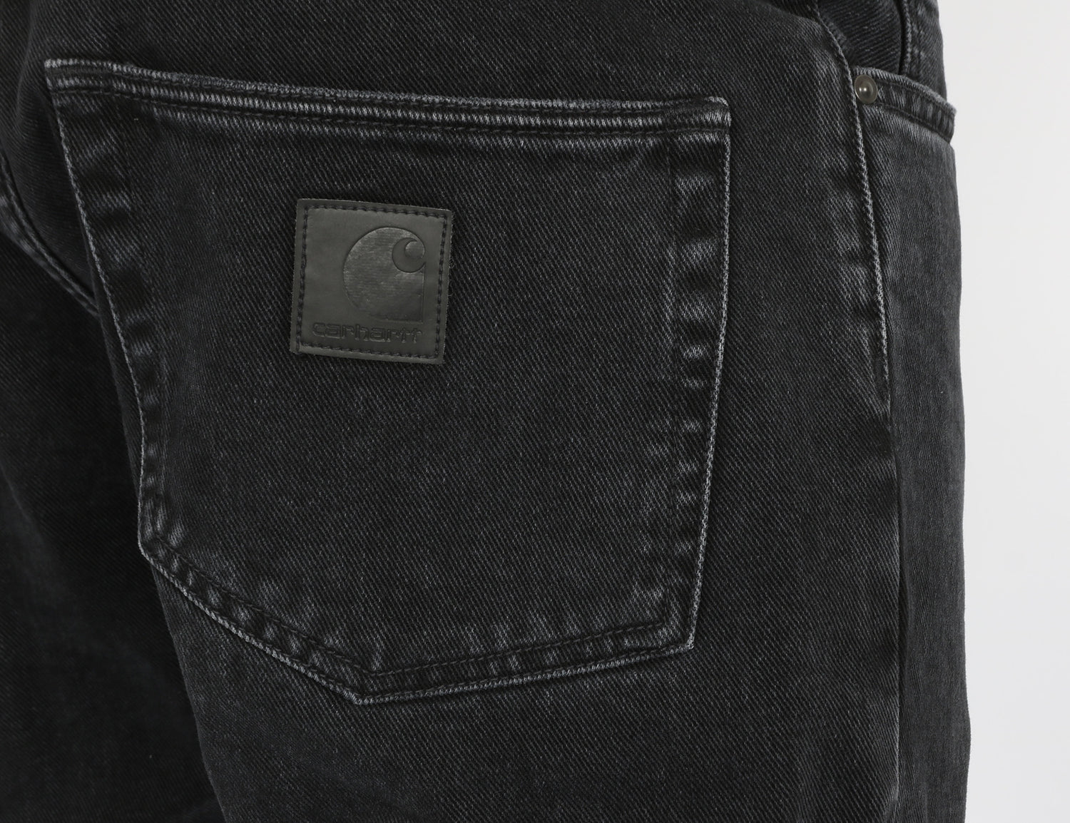 Carhartt WIP Klondike Jeans - Black Stone Washed Schwarz Bild 4