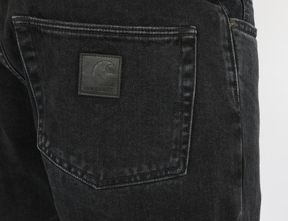 Carhartt WIP Klondike Jeans - Black Stone Washed Schwarz Bild 4