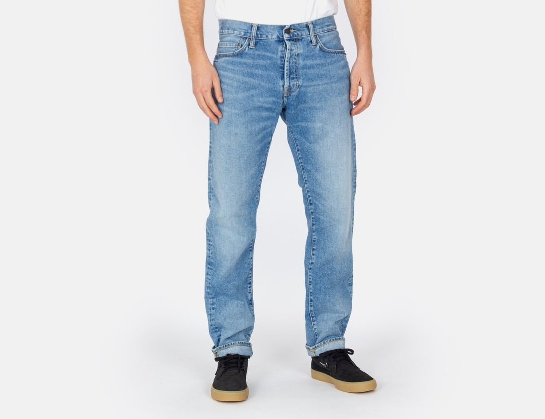 Carhartt WIP Klondike Pant - Blue Light Used Wash Blau Bild 1