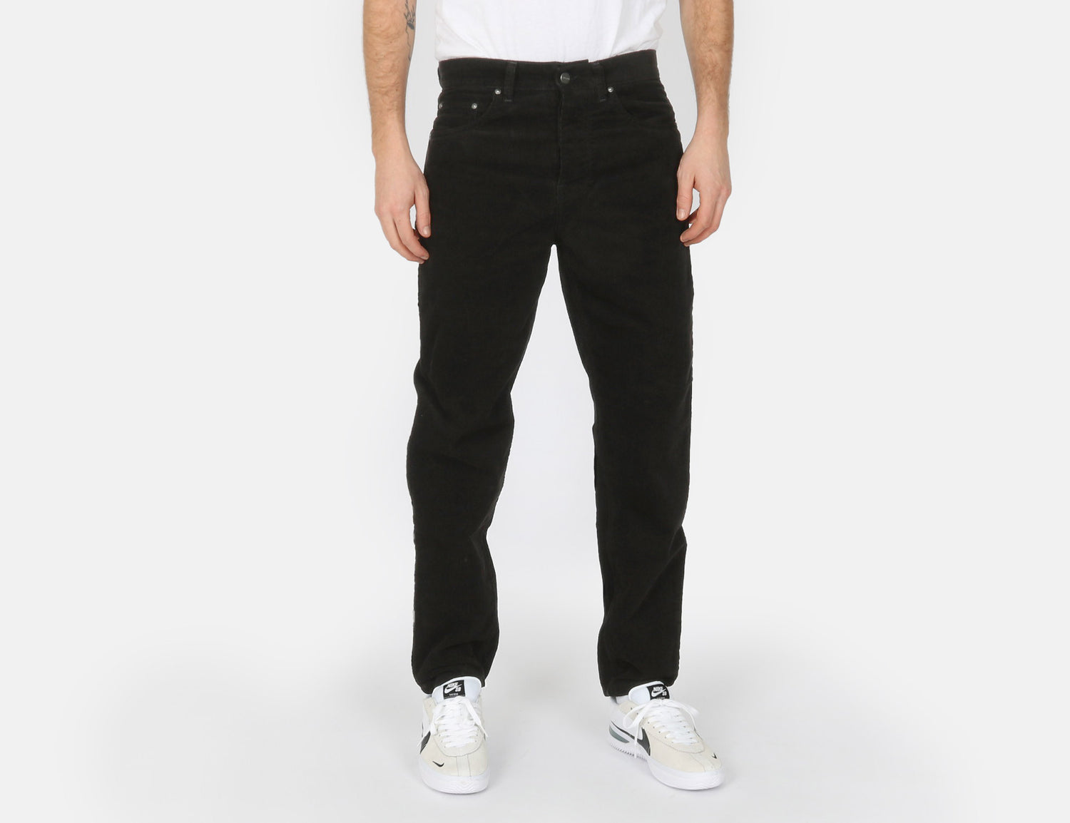 Carhartt WIP Newel Cord Pant - Black Rinsed Schwarz Bild 1
