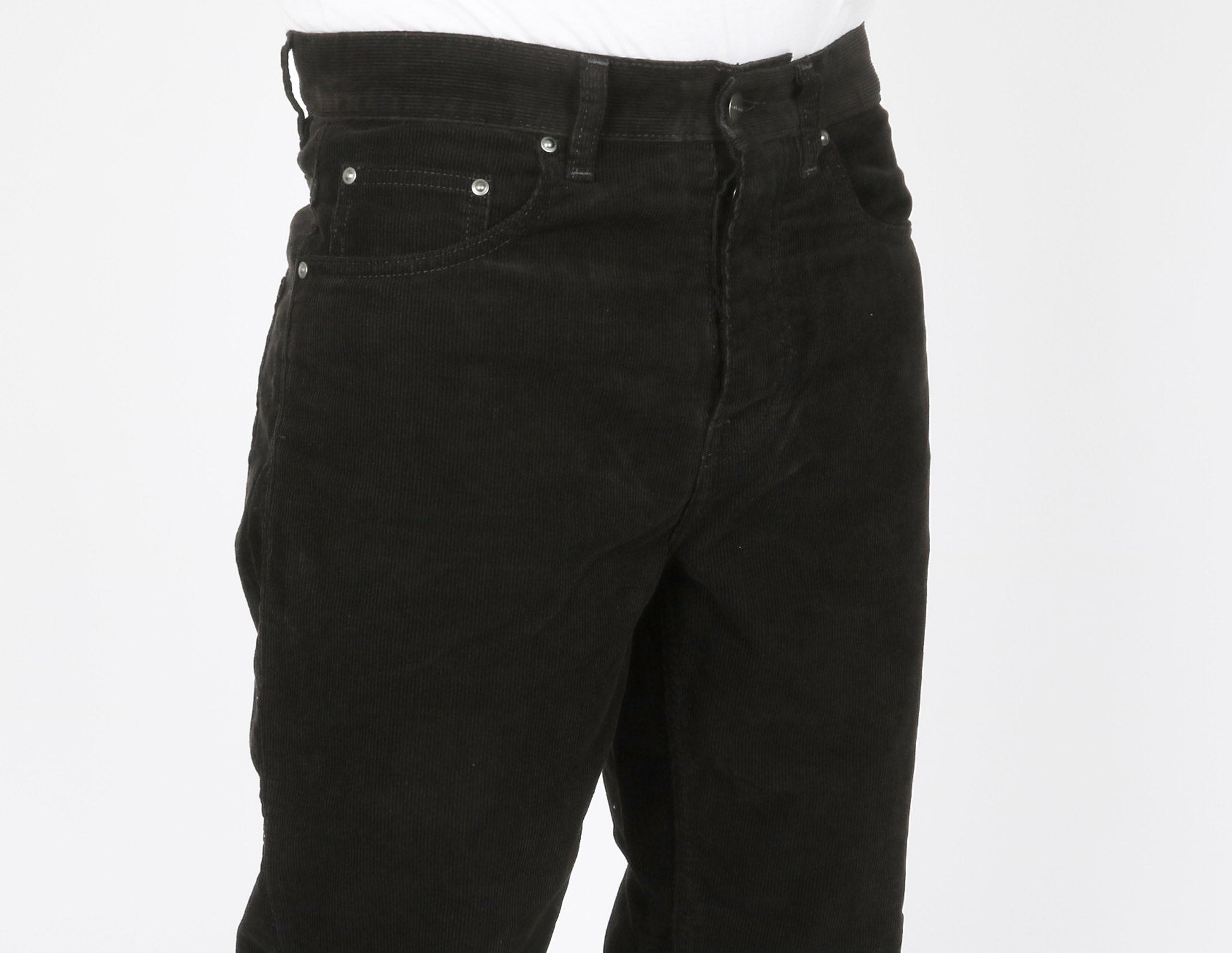 Carhartt WIP Newel Cord Pant - Black Rinsed Schwarz Bild 4