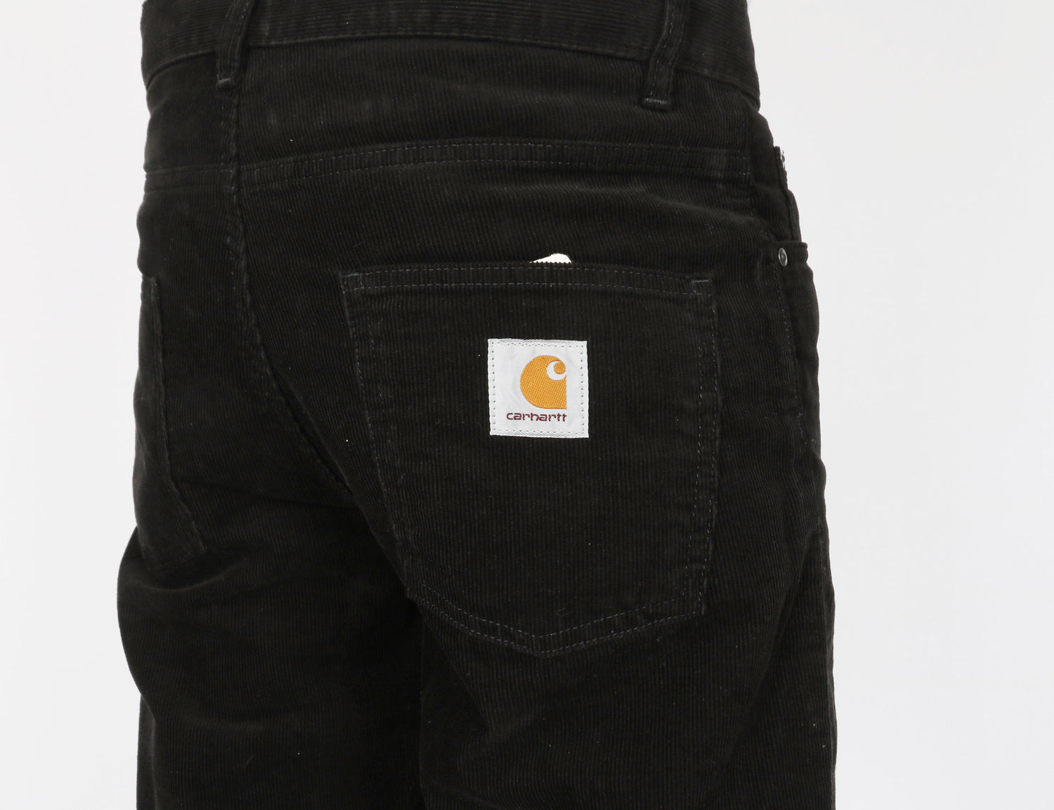 Carhartt WIP Newel Cord Pant - Black Rinsed Schwarz Bild 5