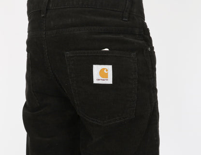 Carhartt WIP Newel Cord Pant - Black Rinsed Schwarz Bild 5