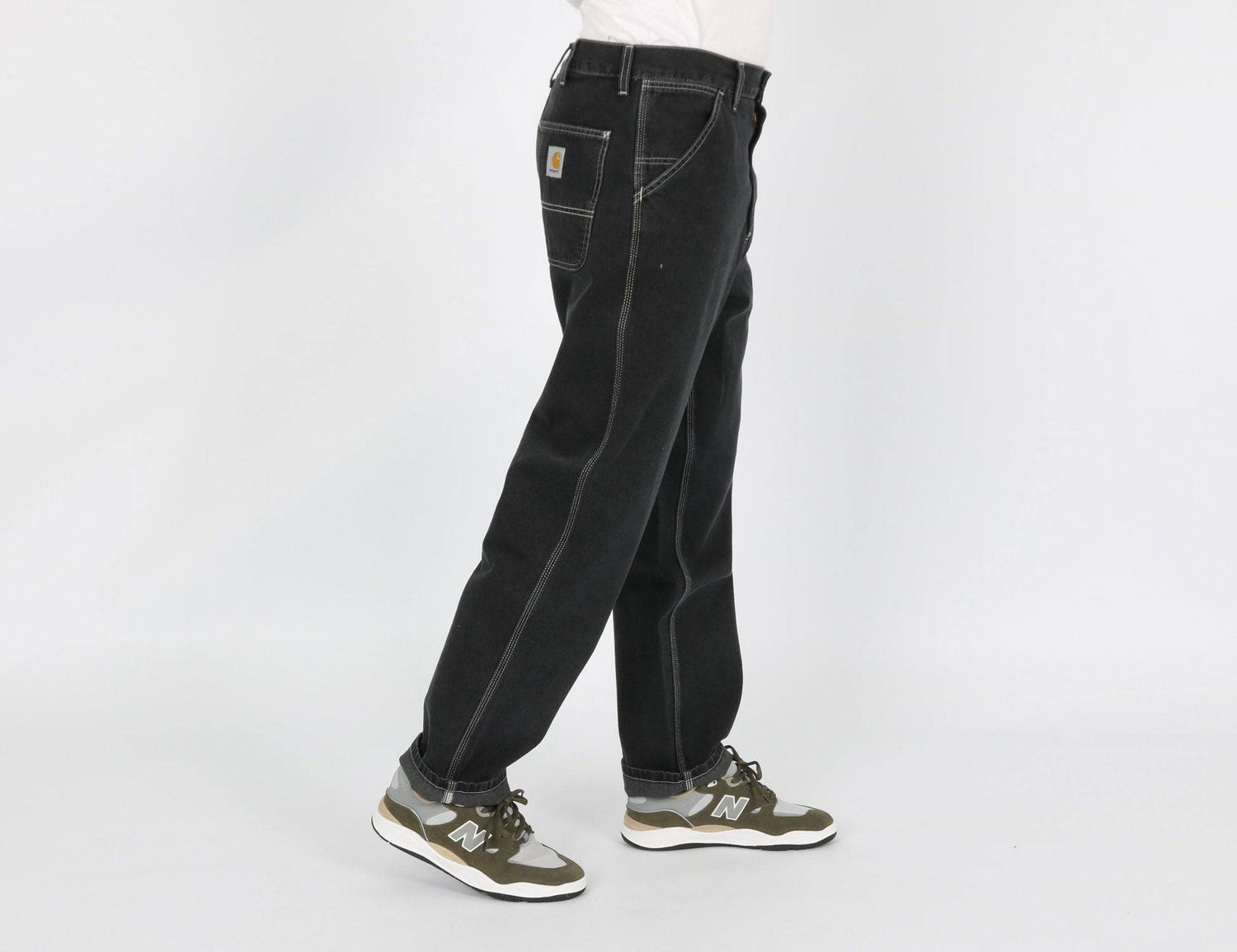 Carhartt WIP Simple Pant - Black stone washed Schwarz Bild 2