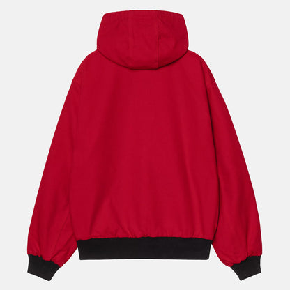 Carhartt WIP 50 Years Anniversary OG Active Canvas Jacke - Black / USA Red Rinsed Schwarz Bild 4