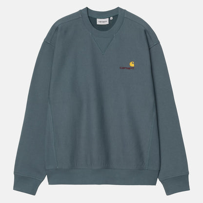 Carhartt WIP American Script Crewneck - Office Blue Blau Bild 1