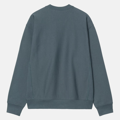 Carhartt WIP American Script Crewneck - Office Blue Blau Bild 2