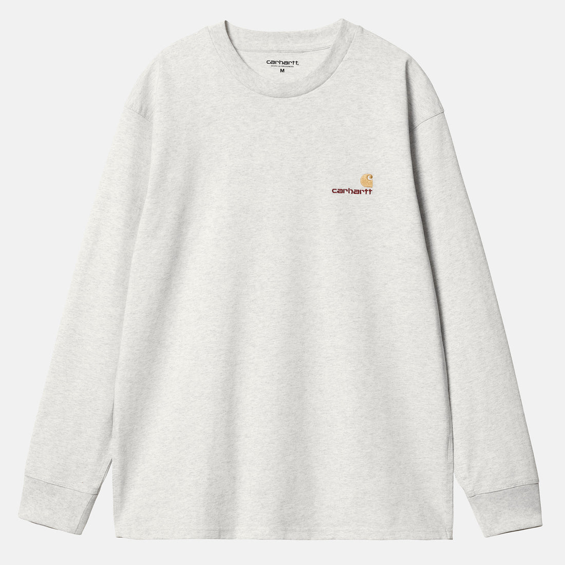 Carhartt WIP American Script Longsleeve - Grey Heather Grau Bild 1