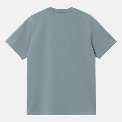 Carhartt WIP American Script T-Shirt - Citadel Blau Bild 2