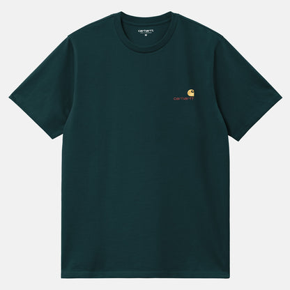 Carhartt WIP American Script T-Shirt - Deep Lagoon Grün Bild 1