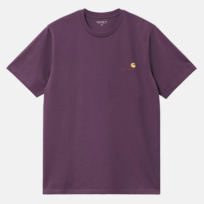 Carhartt WIP American Script T-Shirt - Huckeberry Lila Bild 1