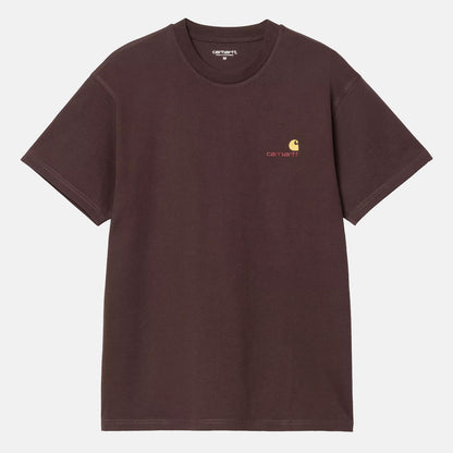 Carhartt WIP American Script T-Shirt - Palisander Rot Bild 1