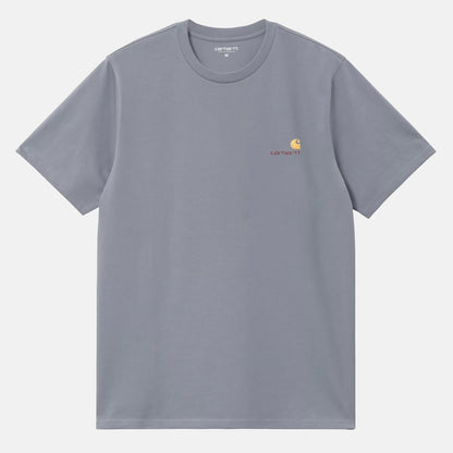 Carhartt WIP American Script T-Shirt - Shady Blue Blau Bild 1