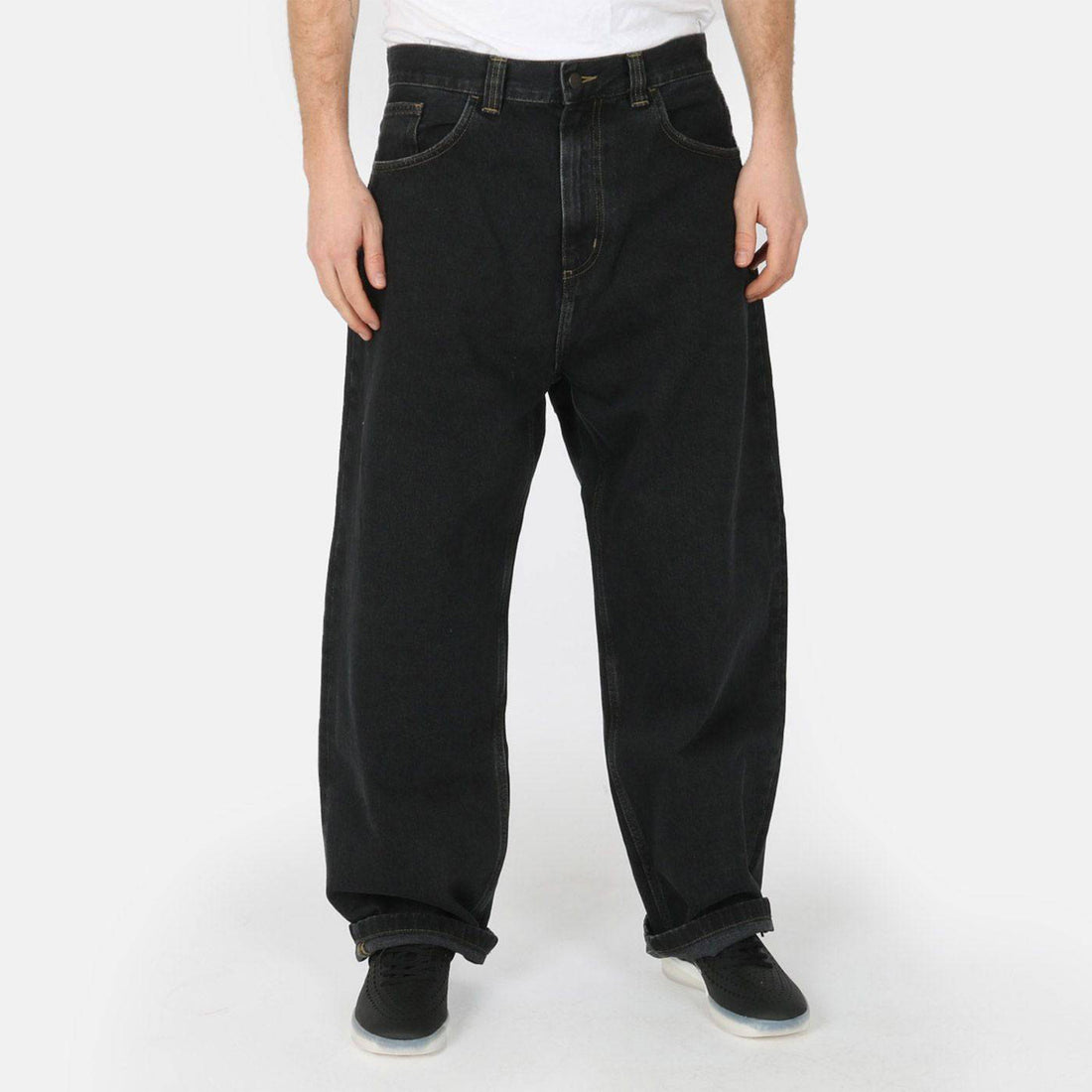 Carhartt WIP Brandon Baggy Pant - Black Stone Washed Schwarz Bild 1
