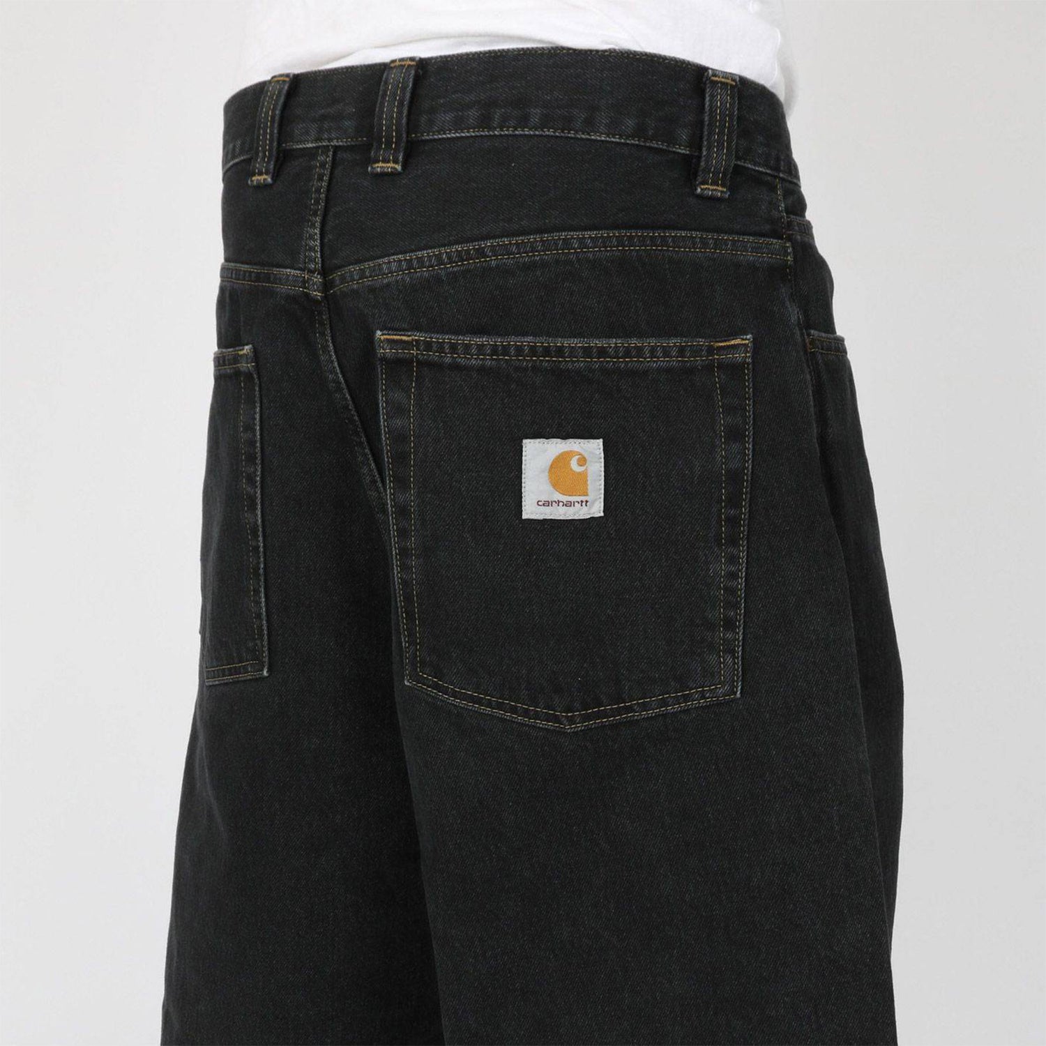 Carhartt WIP Brandon Baggy Pant - Black Stone Washed Schwarz Bild 4