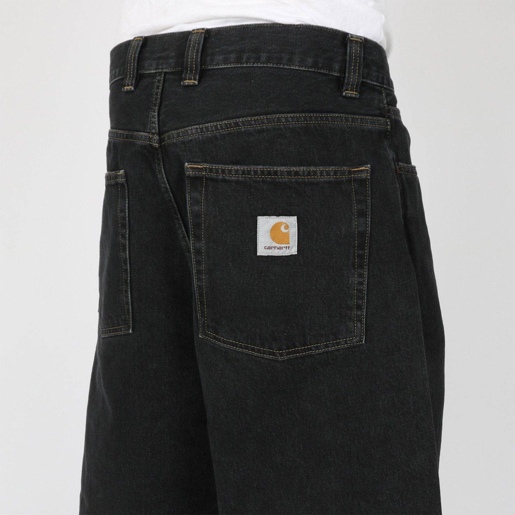 Carhartt WIP Brandon Baggy Pant - Black Stone Washed Schwarz Bild 4