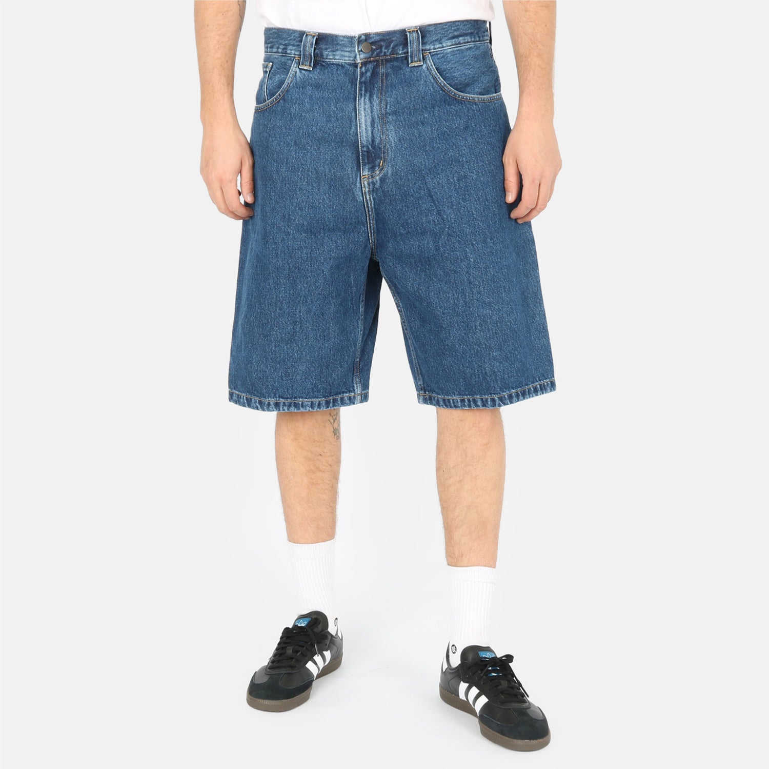 Carhartt WIP Brandon Baggy Short - Blue Stone Washed Blau Bild 1
