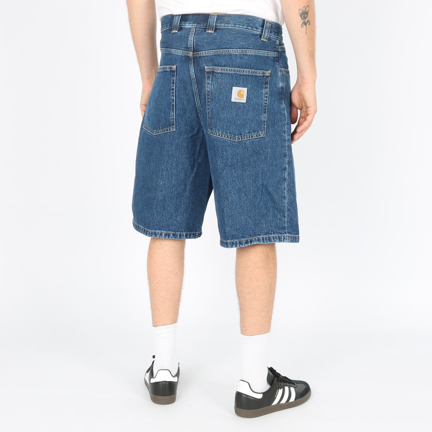 Carhartt WIP Brandon Baggy Short - Blue Stone Washed Blau Bild 2