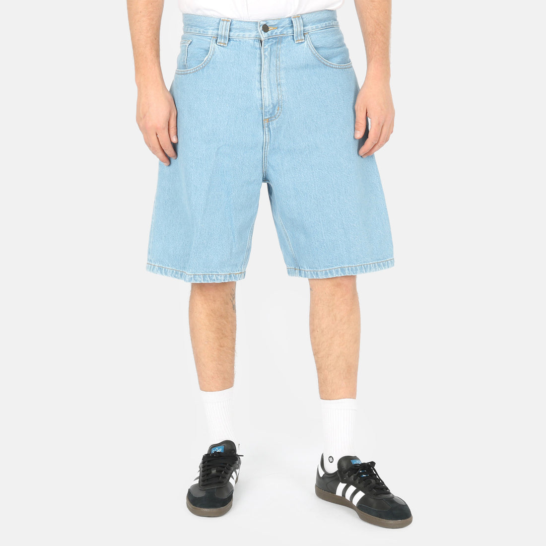 Carhartt WIP Brandon Baggy Short - Blue Stone Bleached Blau Bild 1