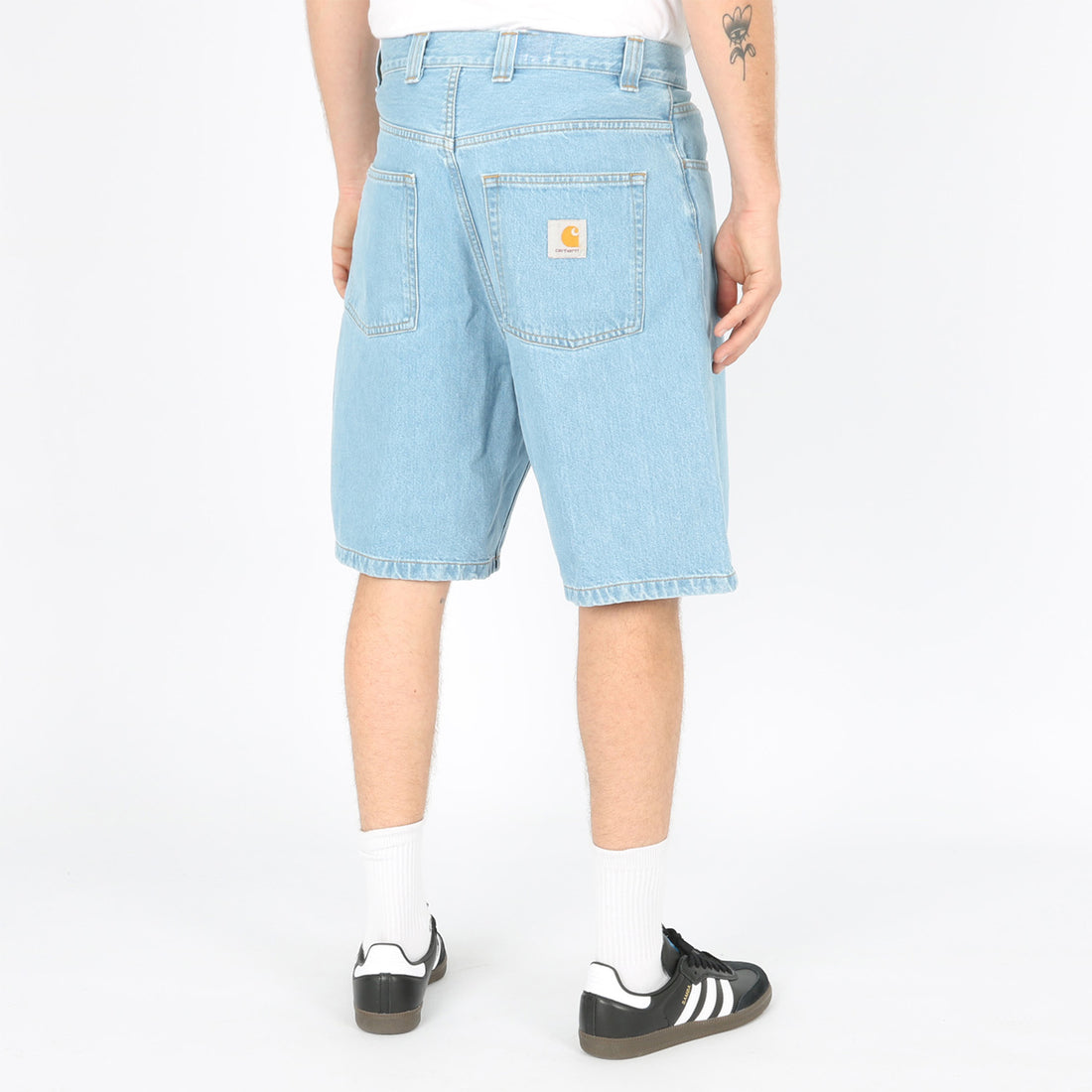Carhartt WIP Brandon Baggy Short - Blue Stone Bleached Blau Bild 2