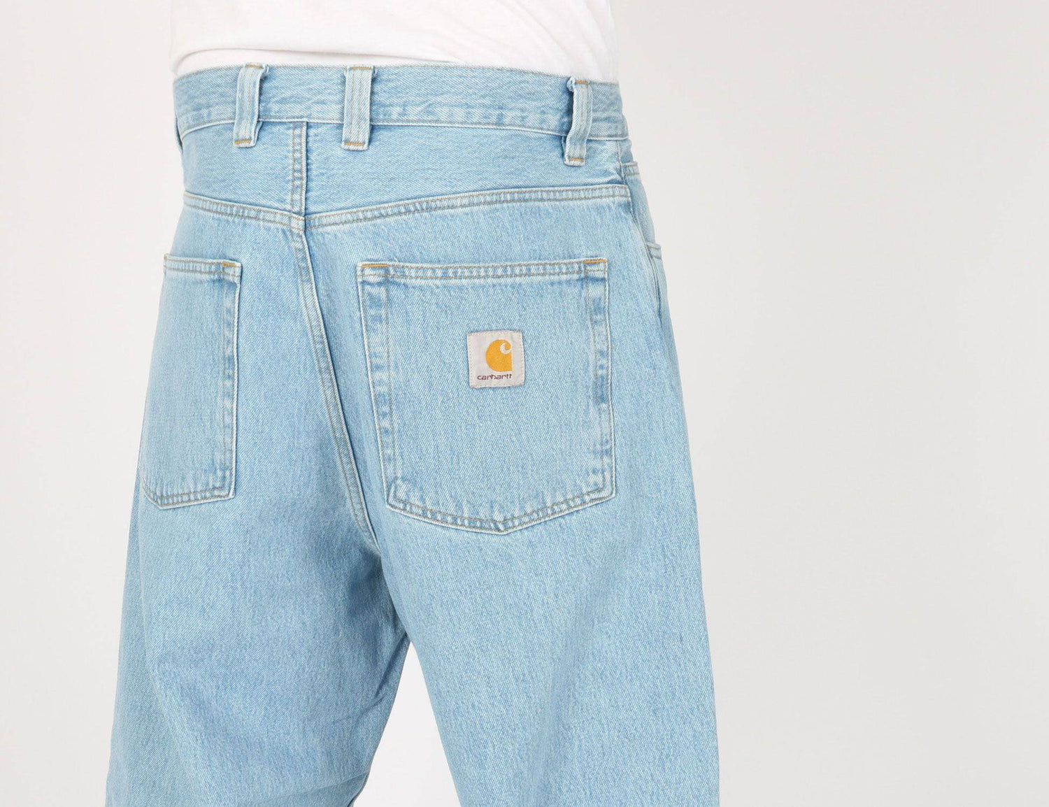 Carhartt WIP Brandon Pant - Blue Heavy Stone Bleached Blau Bild 5