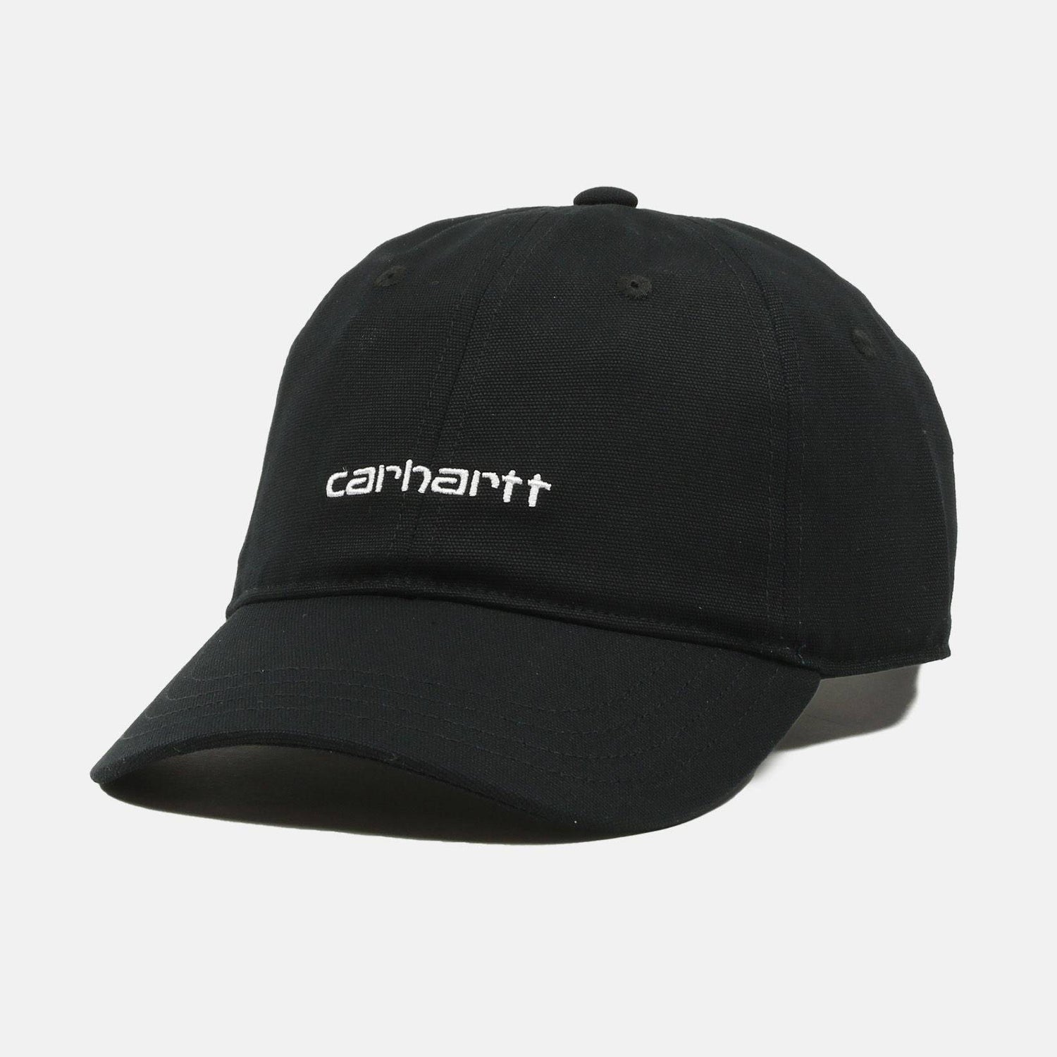 Carhartt WIP Canvas Script Cap - Black/White Schwarz Bild 1