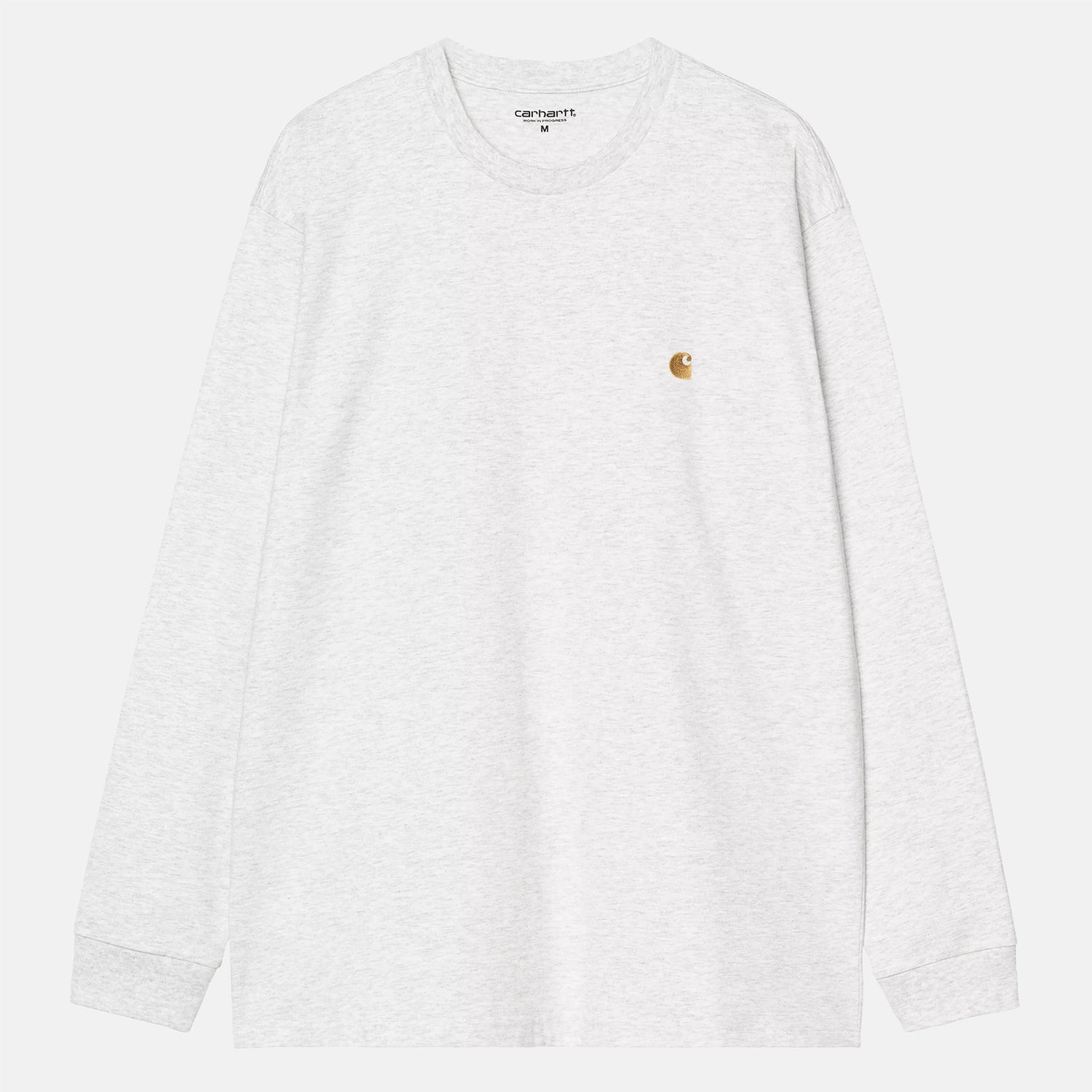Carhartt WIP Chase Longsleeve - Ash Heather / Gold Grau Bild 1