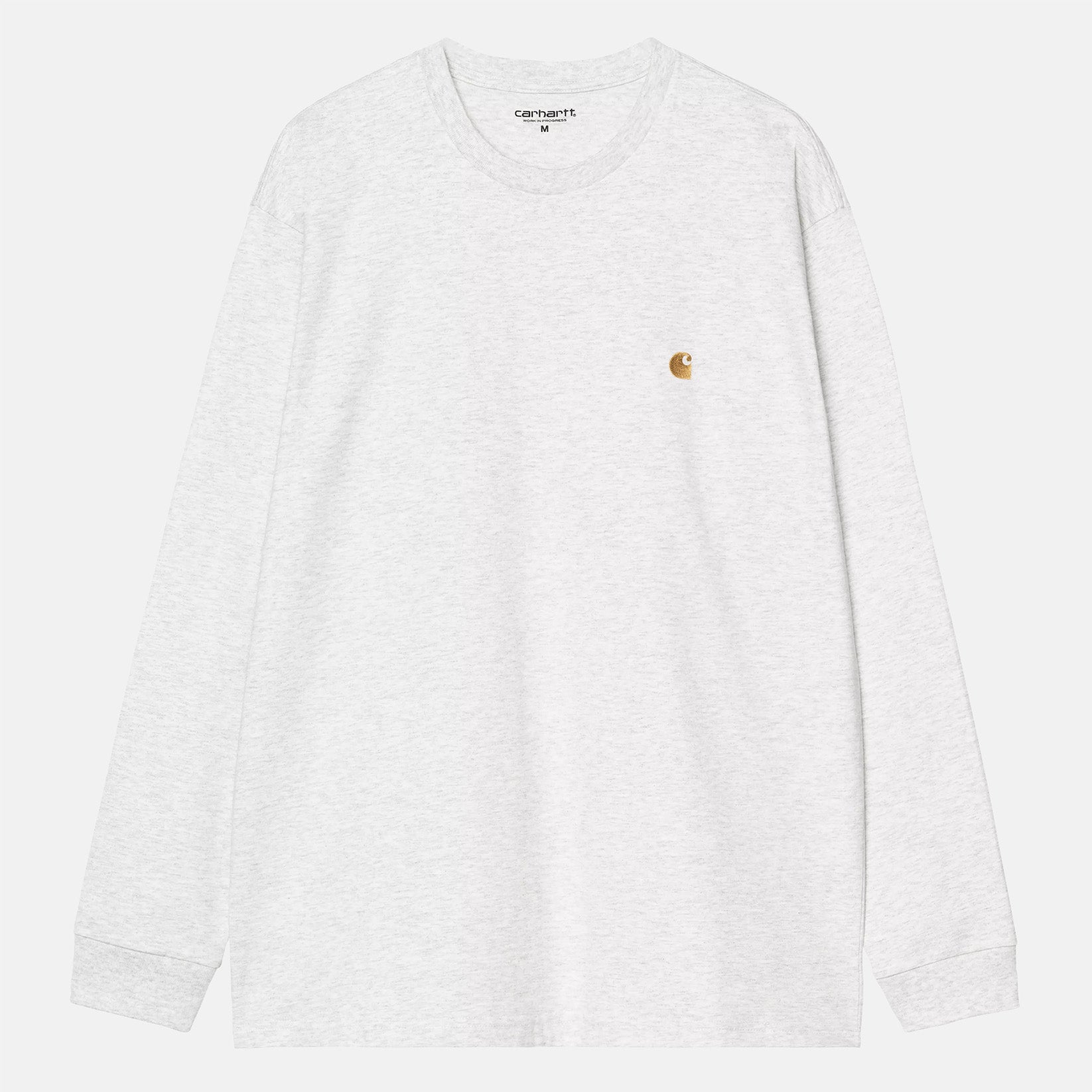 Carhartt WIP Chase Longsleeve - Ash Heather / Gold Grau Bild 1