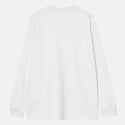 Carhartt WIP Chase Longsleeve - Ash Heather / Gold Grau Bild 2