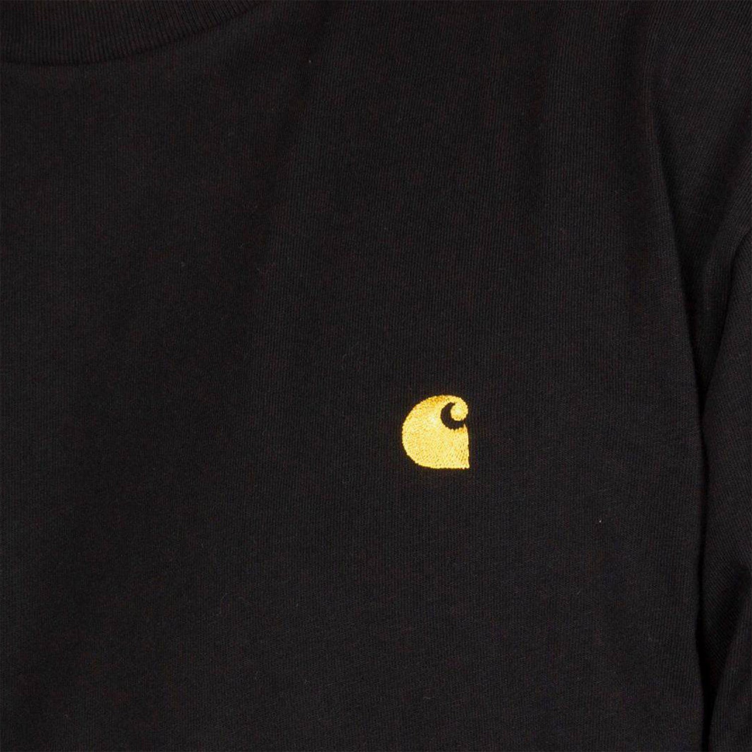 Carhartt WIP Chase Longsleeve - Black / Gold Schwarz Bild 3