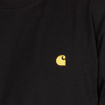 Carhartt WIP Chase Longsleeve - Black / Gold Schwarz Bild 3
