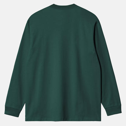 Carhartt WIP Chase Longsleeve - Dark Fir / Gold Grün Bild 2