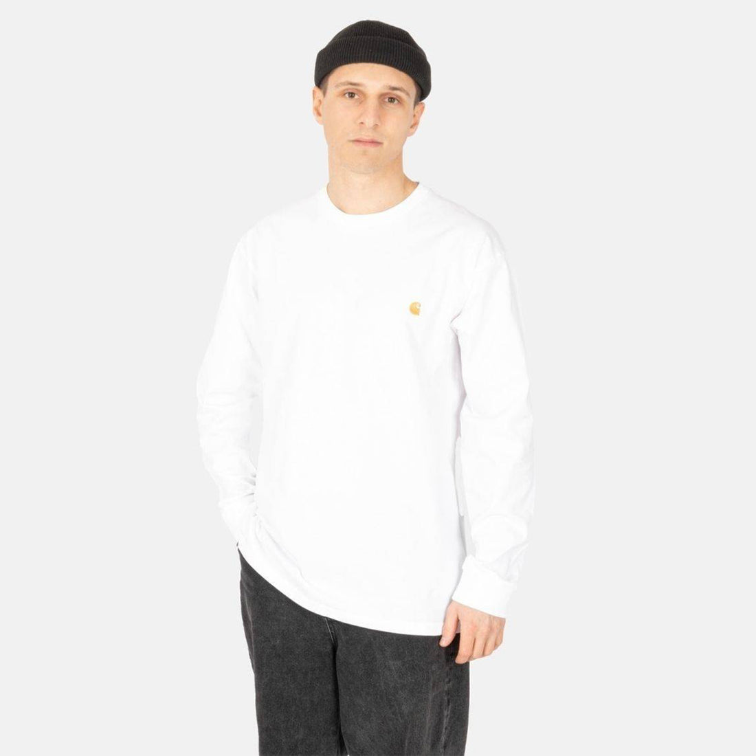 Carhartt WIP Chase Longsleeve - White / Gold Weiß Bild 1