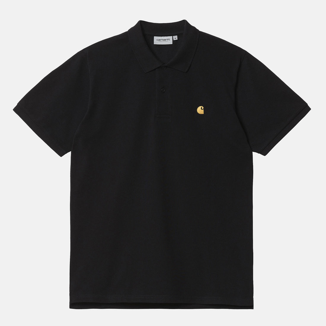 Carhartt WIP Chase Pique Polo - Black / Gold Schwarz Bild 1